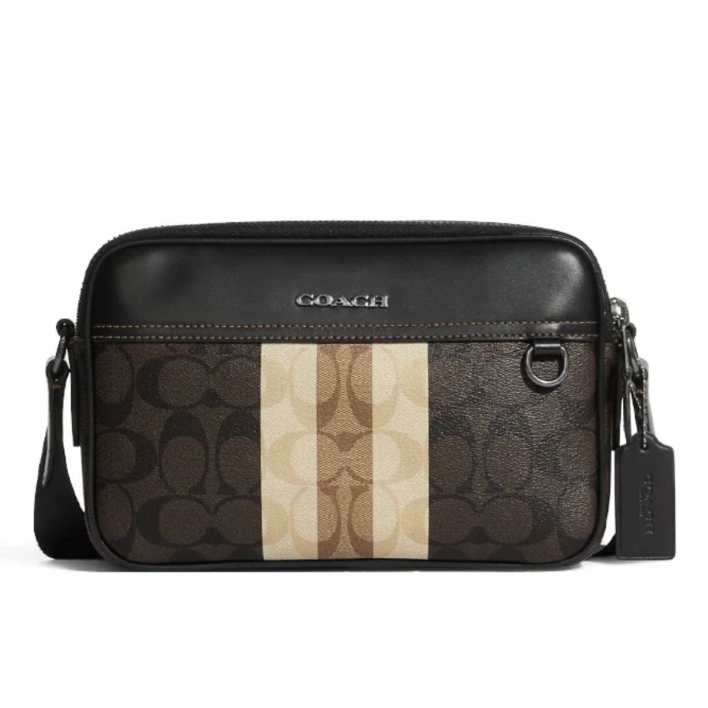 ORIG Preloved CCH Graham Crossbody Men Bag In Blocked Signature Canvas