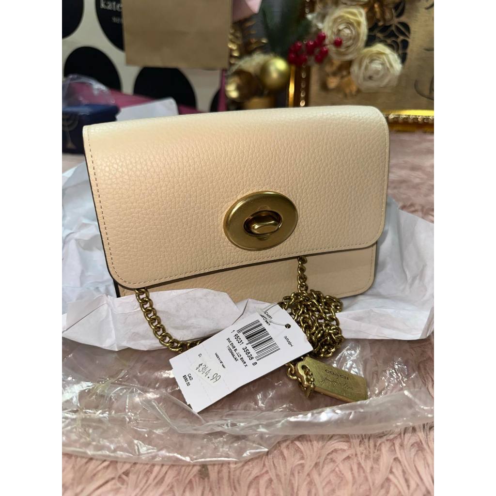 ORIG & IMPORTED CCH X Jennifer Lopez Bowery Crossbody Small Beige Bag Chain Strap