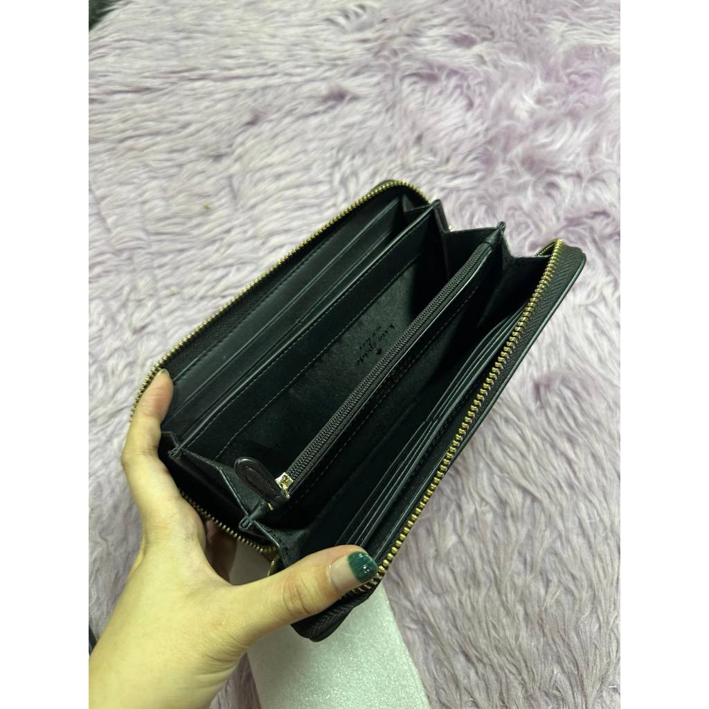 ORIG Preloved KS Staci Colorblock Large Continental Long Beige Wallet
