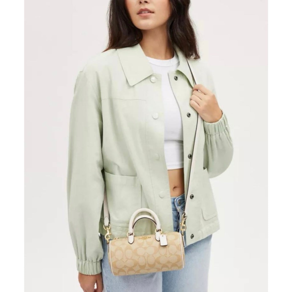 ORIG & IMPORTED CCH Lacey Crossbody Light Khaki/Brown Black Small Mini Bag In Signature Canvas