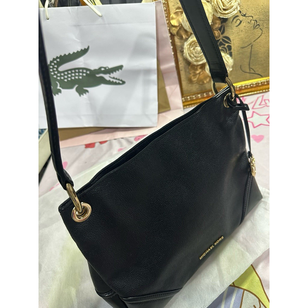 ORIG Preloved MK Nicole Medium Shoulder Hobo Bag Black