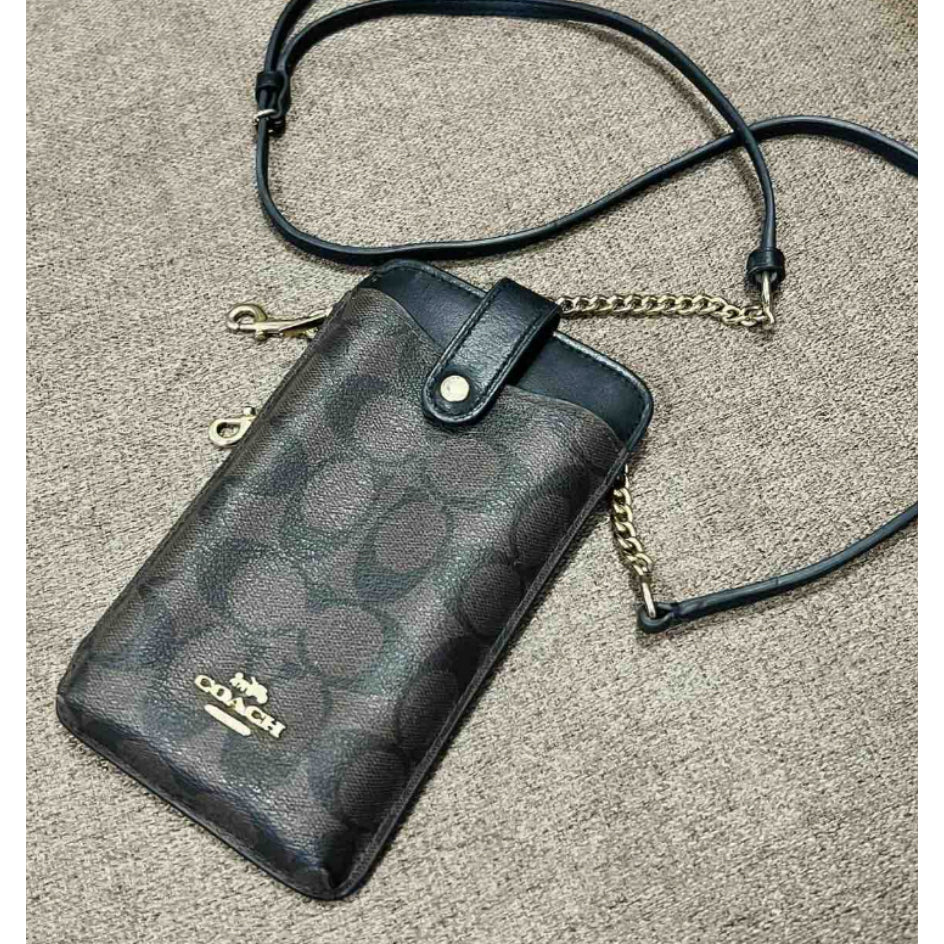 ORIG CCH Phone Crossbody Brown Bag In Signature Canvas