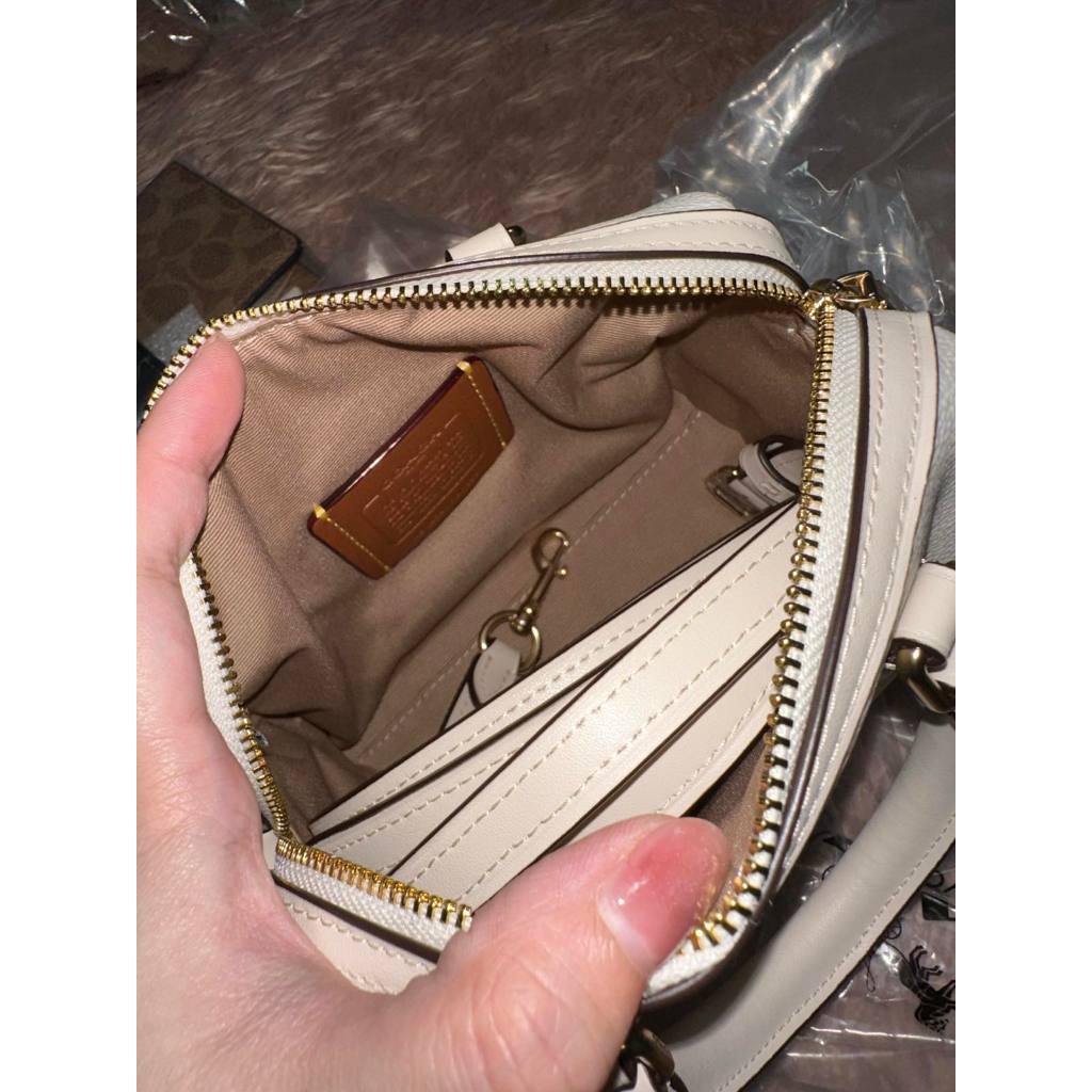 ORIG & IMPORTED CCH Mini Rowan Crossbody Small White Bag In Signature Canvas