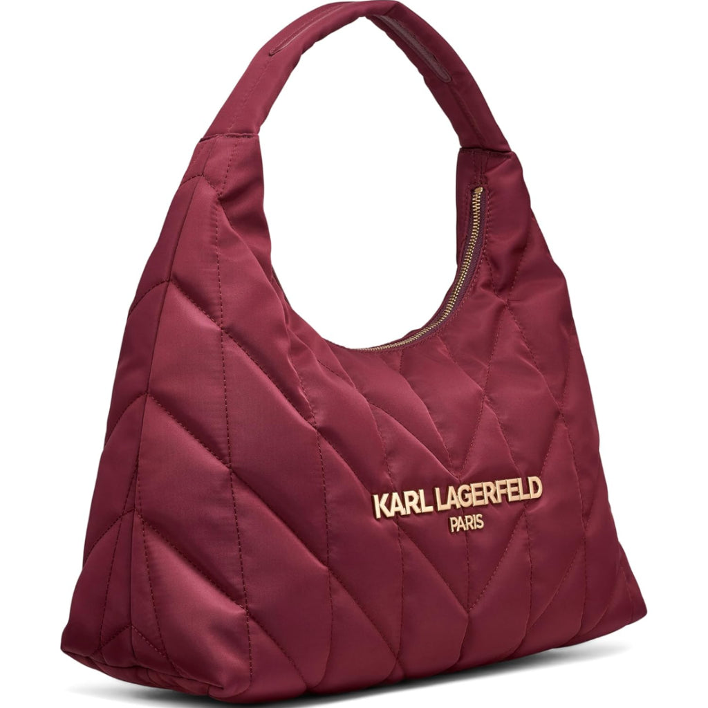 ORIG & IMPORTED Karl Lagerfeld KL Medium Hobo Shoulder Nylon Voyage Tote Red/Pink Bag