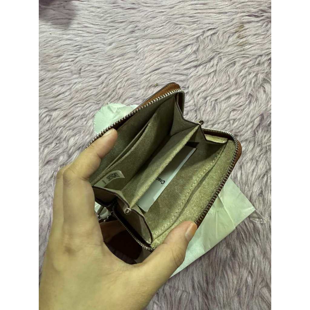 ORIG & IMPORTED Retail CCH Zip Around Black Wallet In Wavy Stripe Upcrafted Leather