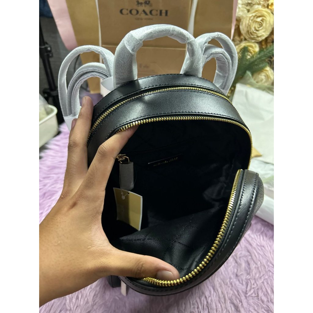 ORIG & IMPORTED MK Jaycee Medium Pebbled Leather Backpack Bag in Black