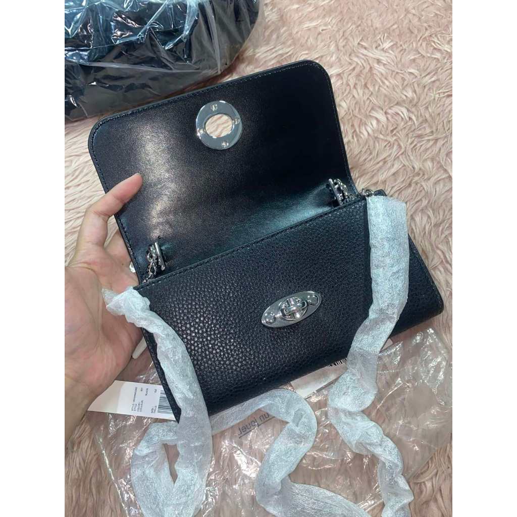 ORIG & IMPORTED MJ The Wallet on Chain Black Bag with turn lock