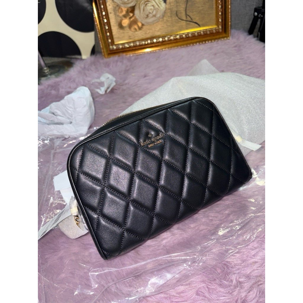 ORIG & IMPORTED KS Carey Quilted Leather Small Camera Bag Black