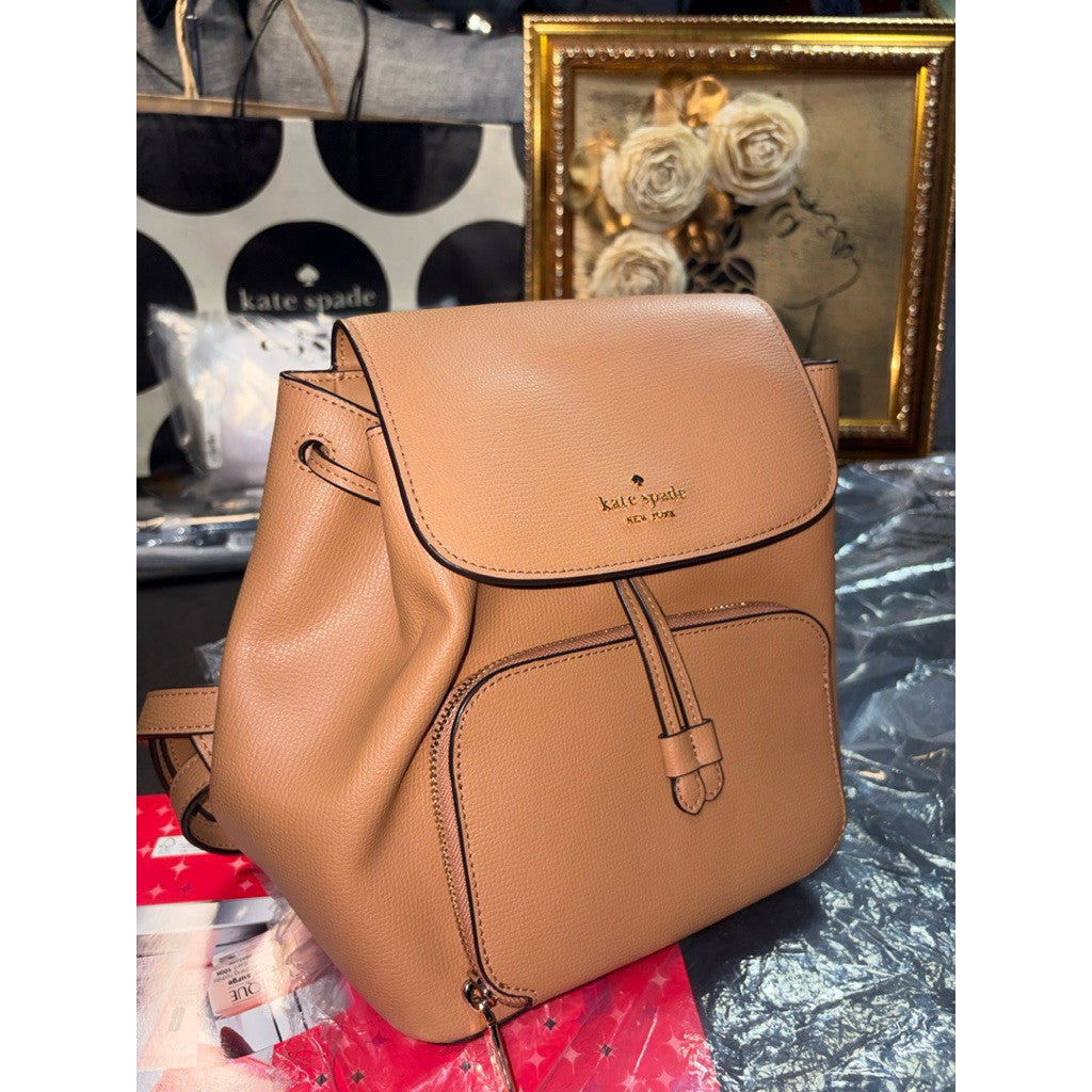 ORIG & IMPORTED KS Kristi Medium Flap Backpack Brown Bag