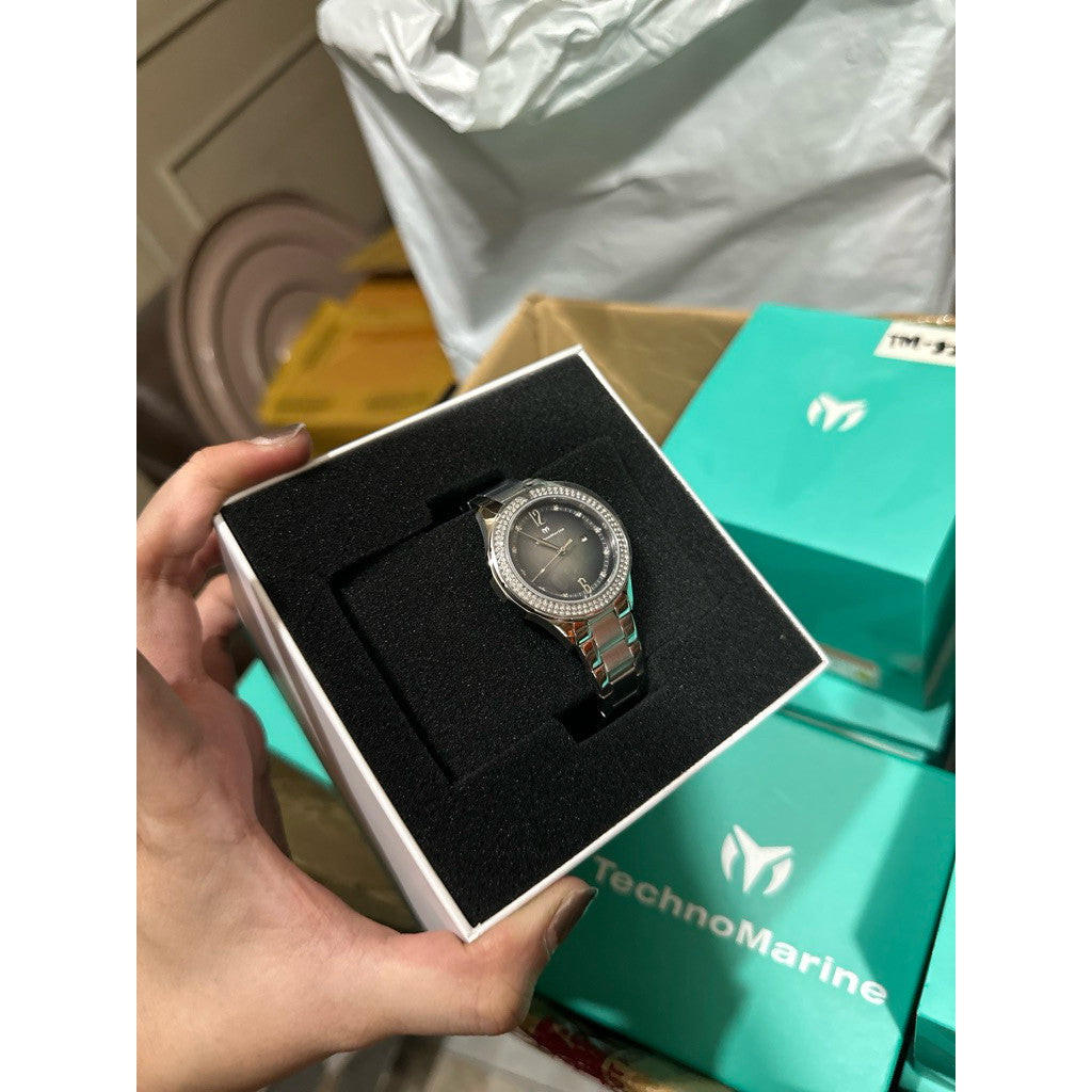 ORIG & IMPORTED Technomarine LUNA 33mm TM-826008 Silver Lady's Watch