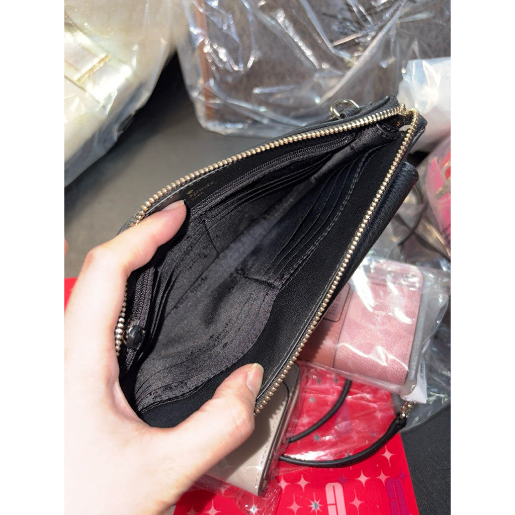 ORIG & IMPORTED KS Leila Small Slim Flap Crossbody Black Bag