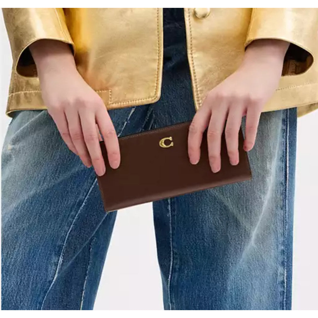 ORIG & IMPORTED Retail CCH Essential Slim Long Brown/Black Wallet