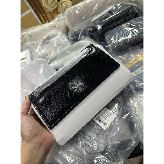 ORIG & IMPORTED Tory B TB Mini Kira Turnlock Shoulder Black Chain Bag