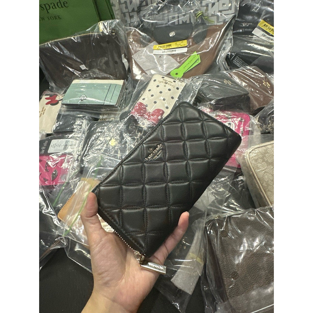 ORIG & IMPORTED KS Natalia Large Continental Long Wallet in Black