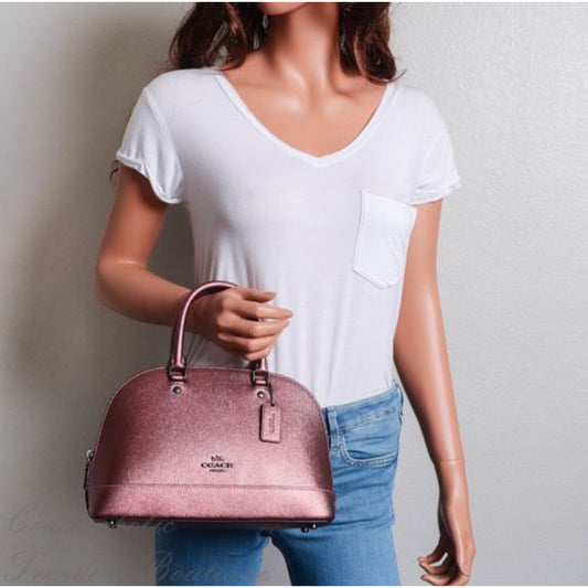 ORIG Preloved CCH Mini Sierra Satchel Dome Metallic Dark Blush/Bronze Bag