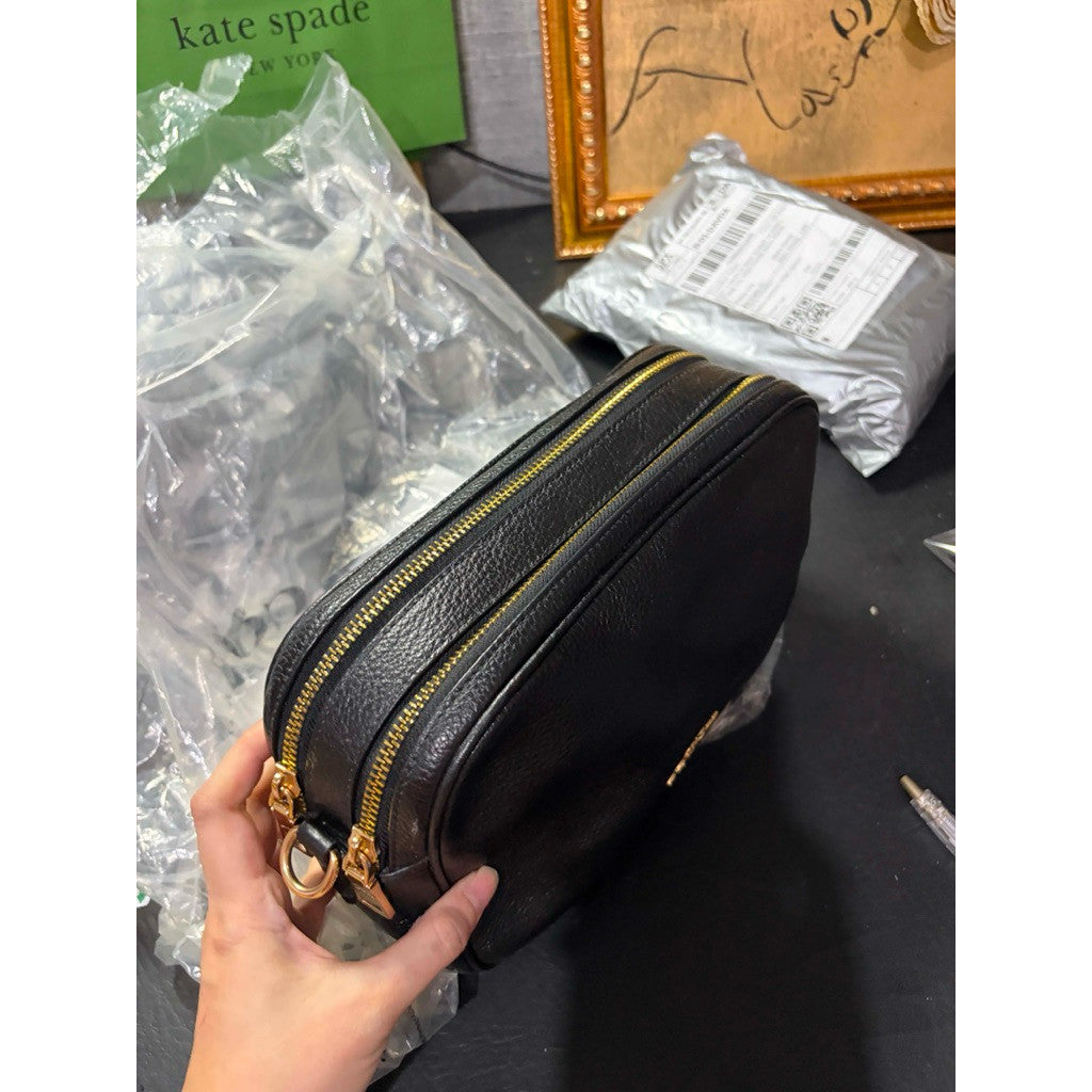 ORIG Preloved CCH RARE Jes Crossbody Double Zip Black Camera Bag