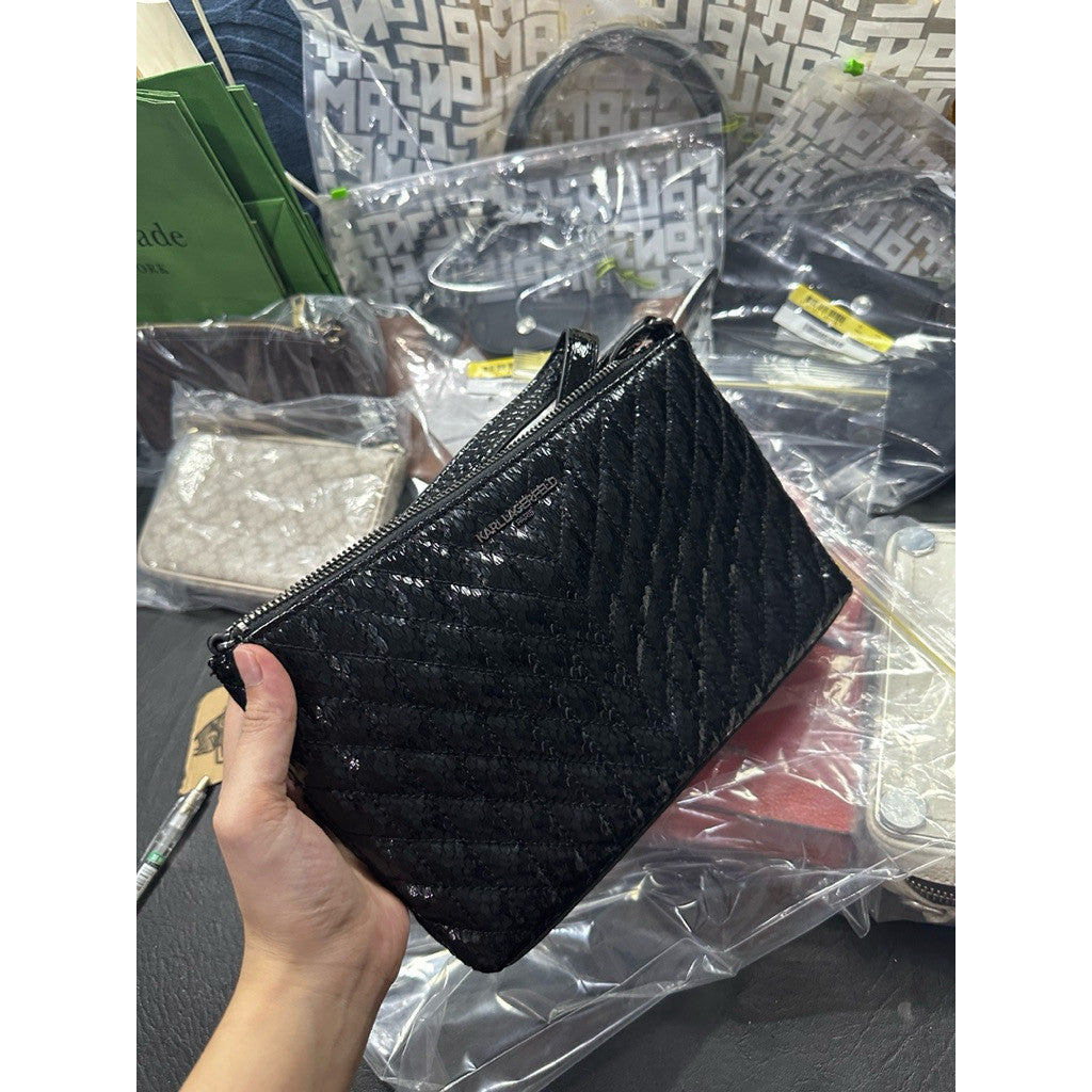 ORIG & IMPORTED Karl Lagerfield KL Black Clutch Bag