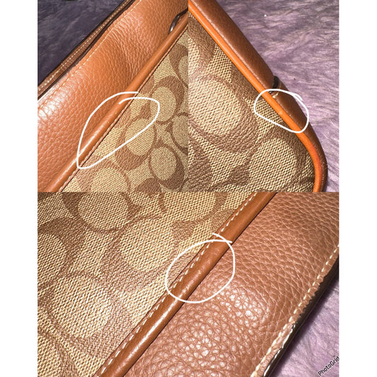 ORIG Preloved CCH District Crossbody Men's Bag In Colorblock in Khaki/Saddle Multi