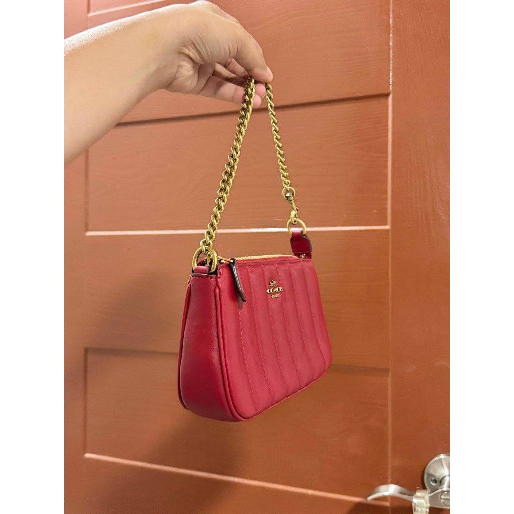 ORIG Preloved CCH Nolita 19 Quilted Small Red Bag with Chain