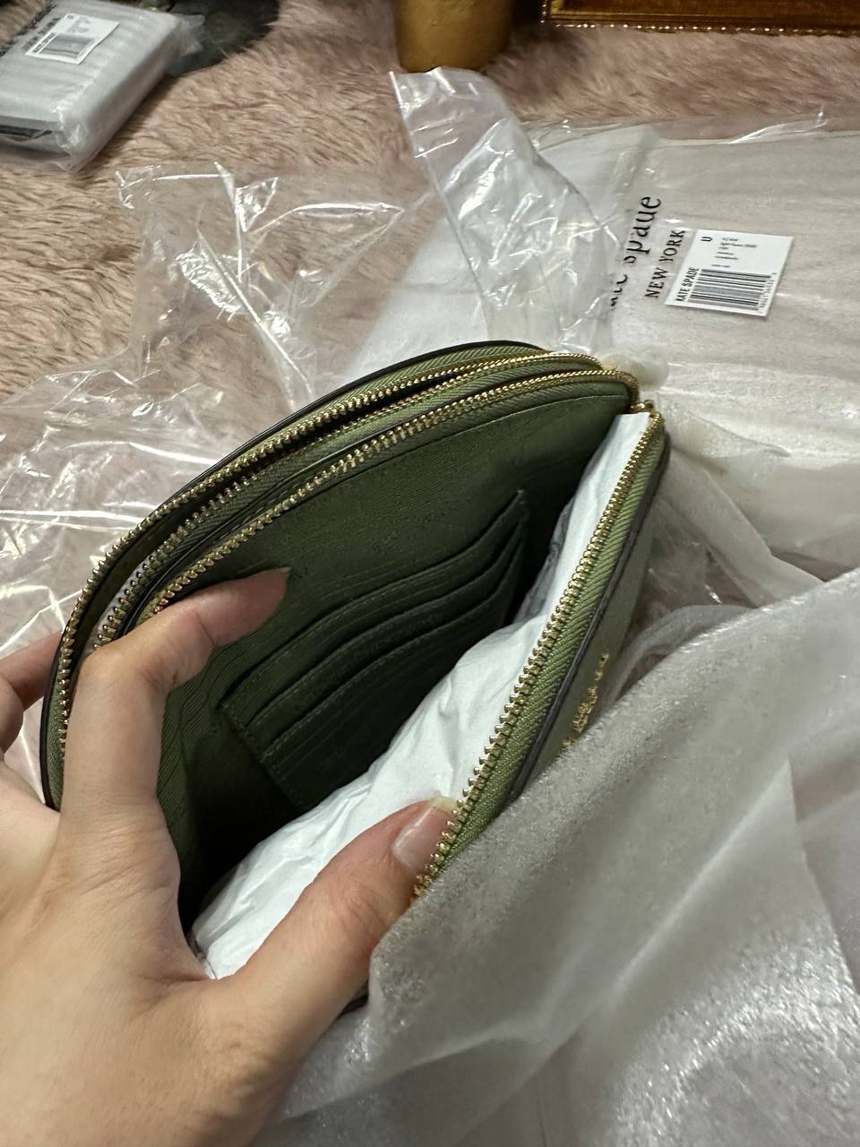 ORIG & IMPORTED Kate Spade KS Morgan Double-zip Dome Crossbody Small Bag Green