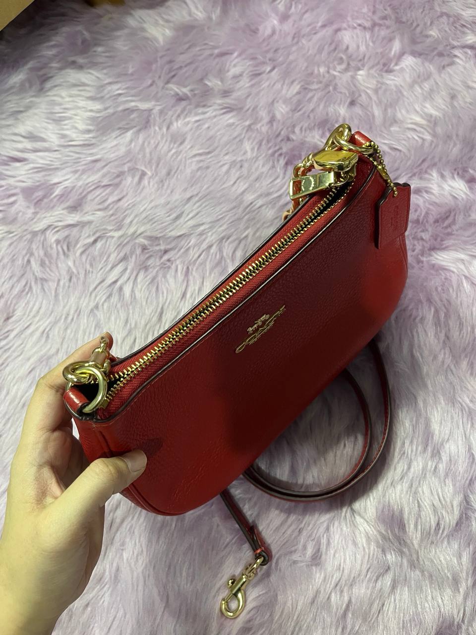 ORIG Preloved Coach Teri Shoulder Red Bag