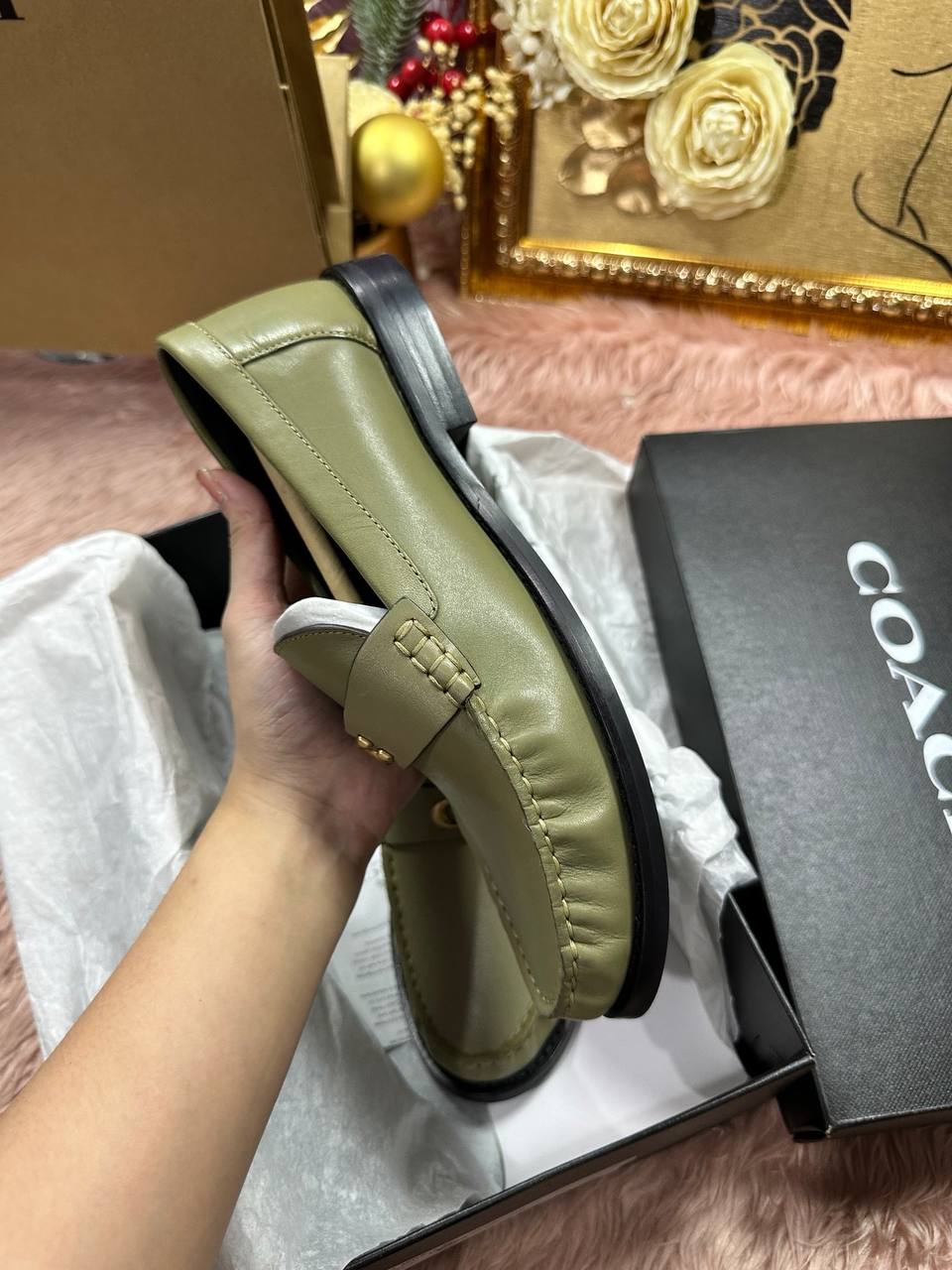 ORIG & IMPORTED COACH Jolene Loafer Moss Green Shoes