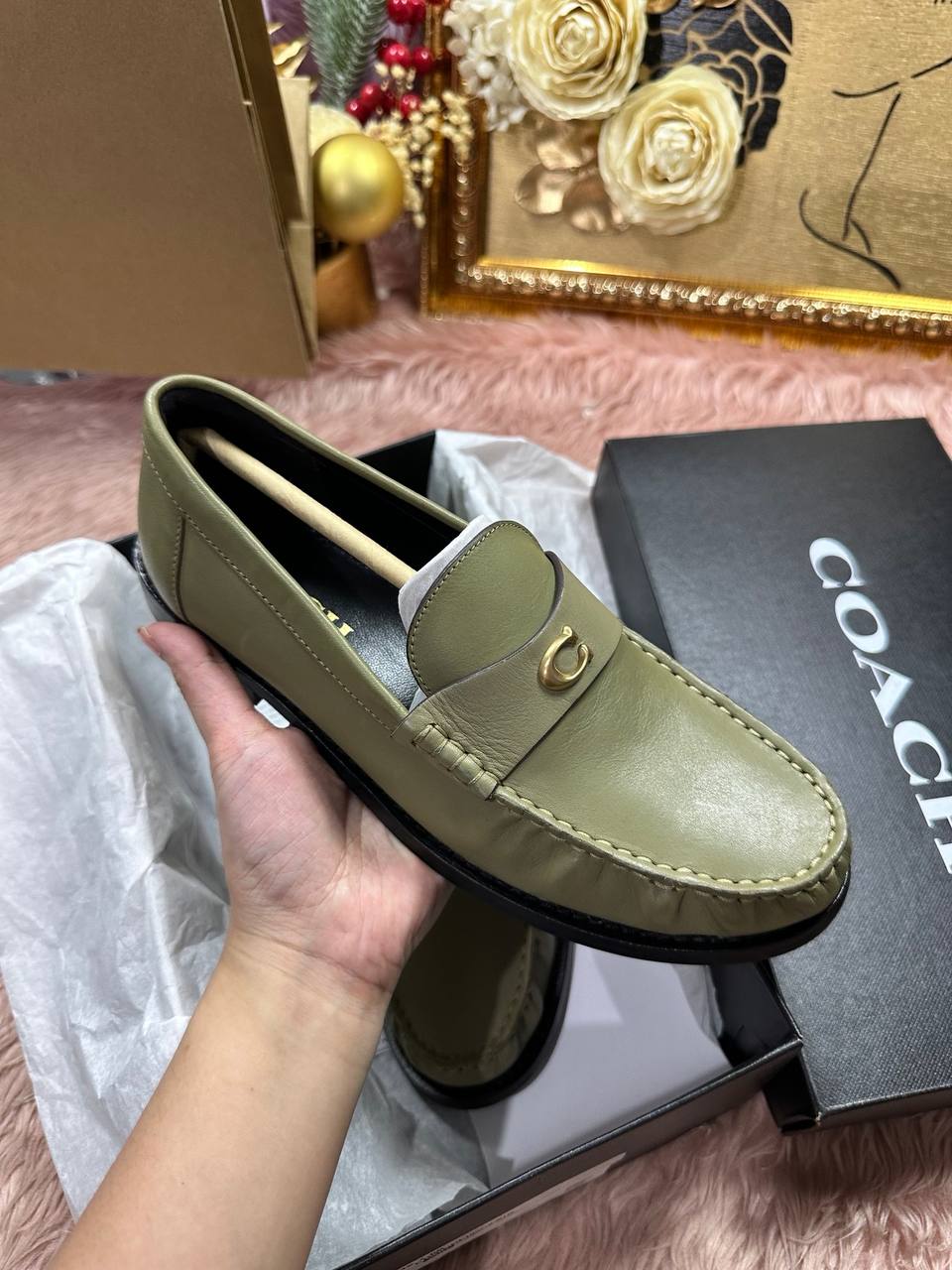 ORIG & IMPORTED COACH Jolene Loafer Moss Green Shoes