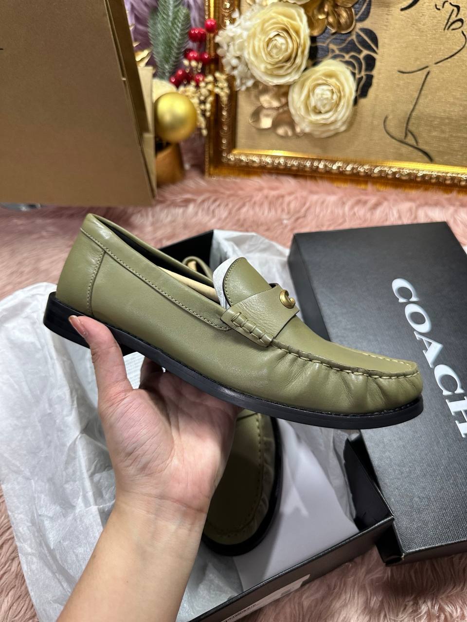 ORIG & IMPORTED COACH Jolene Loafer Moss Green Shoes