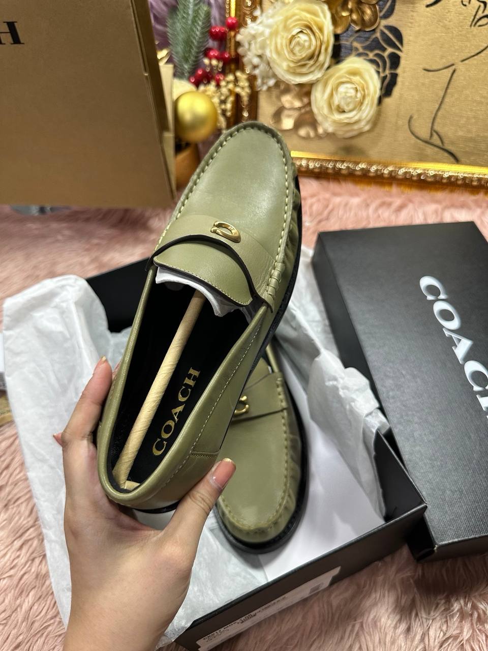 ORIG & IMPORTED COACH Jolene Loafer Moss Green Shoes