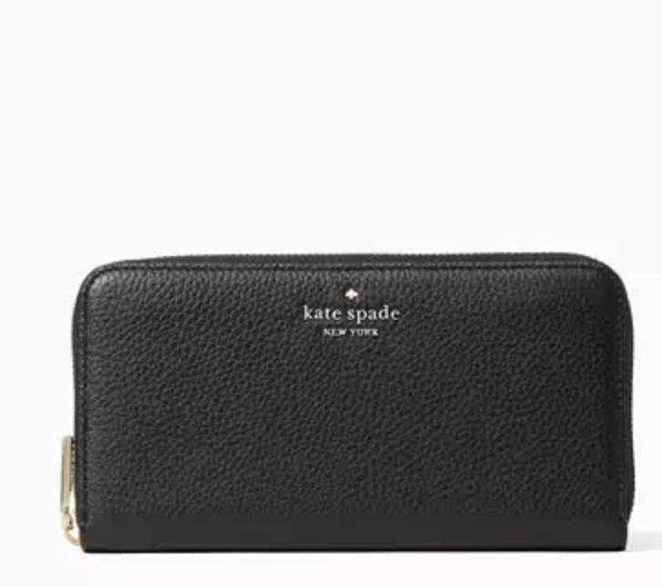 ORIG & IMPORTED KS Leila Large Long Continental Wallet Black