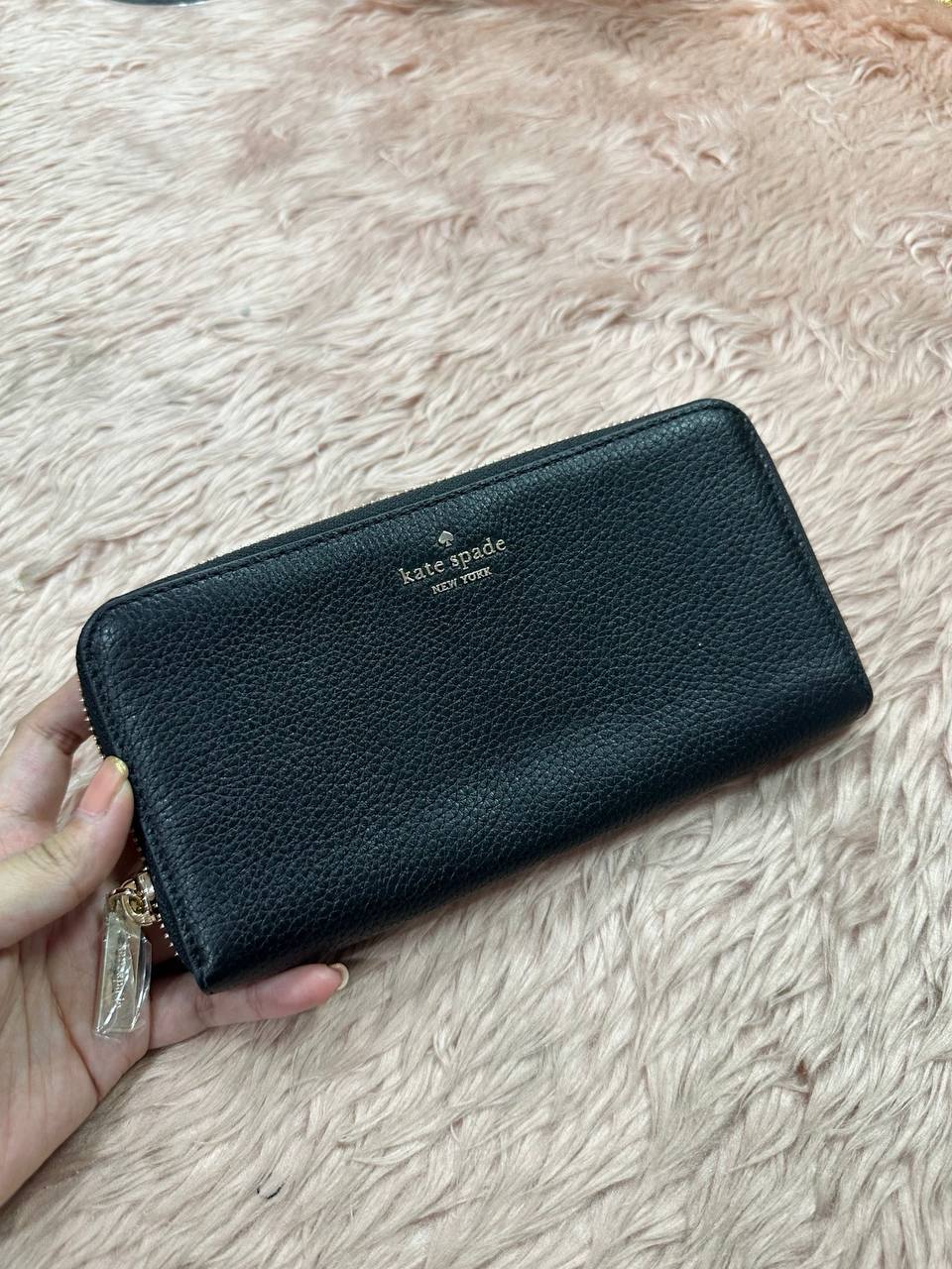 ORIG & IMPORTED KS Leila Large Long Continental Wallet Black