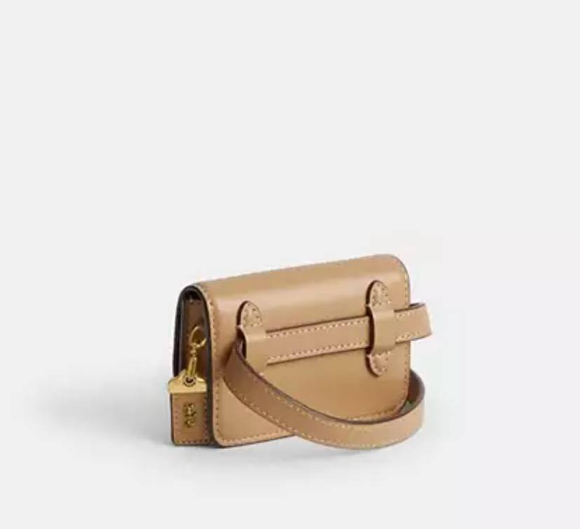 ORIG & IMPORTED COACH Retail Bandit Card Case Belt Micro Bag Ivory