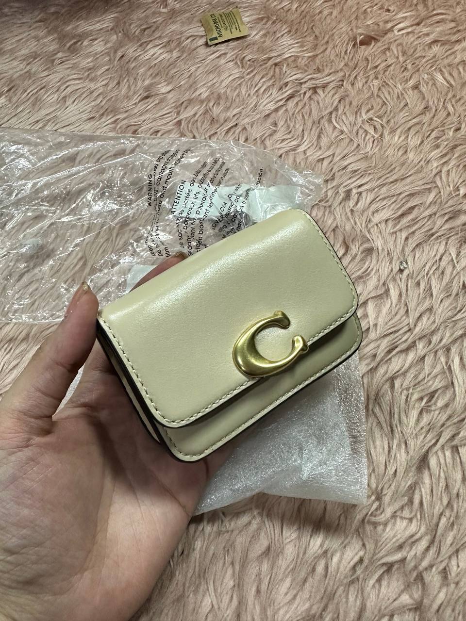 ORIG & IMPORTED COACH Retail Bandit Card Case Belt Micro Bag Ivory