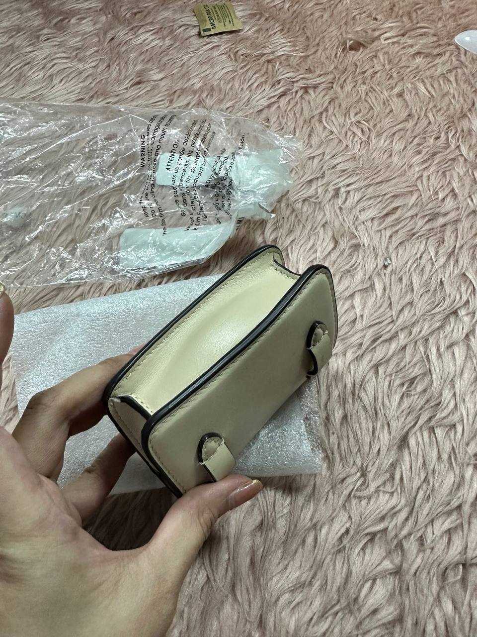 ORIG & IMPORTED COACH Retail Bandit Card Case Belt Micro Bag Ivory