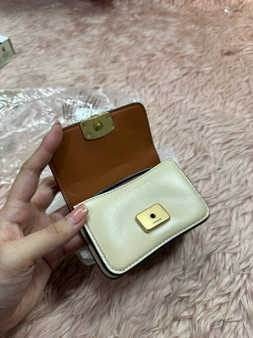ORIG & IMPORTED COACH Retail Bandit Card Case Belt Micro Bag Ivory
