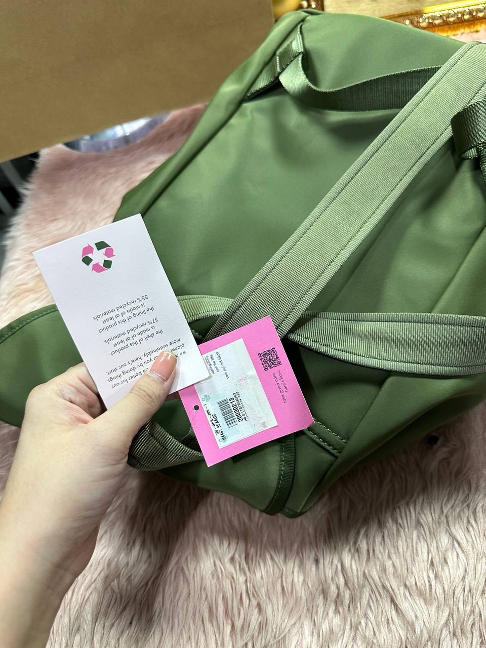 ORIG & IMPORTED KS The Little Better Sam Nylon Medium Backpack Bag in Sapling Green