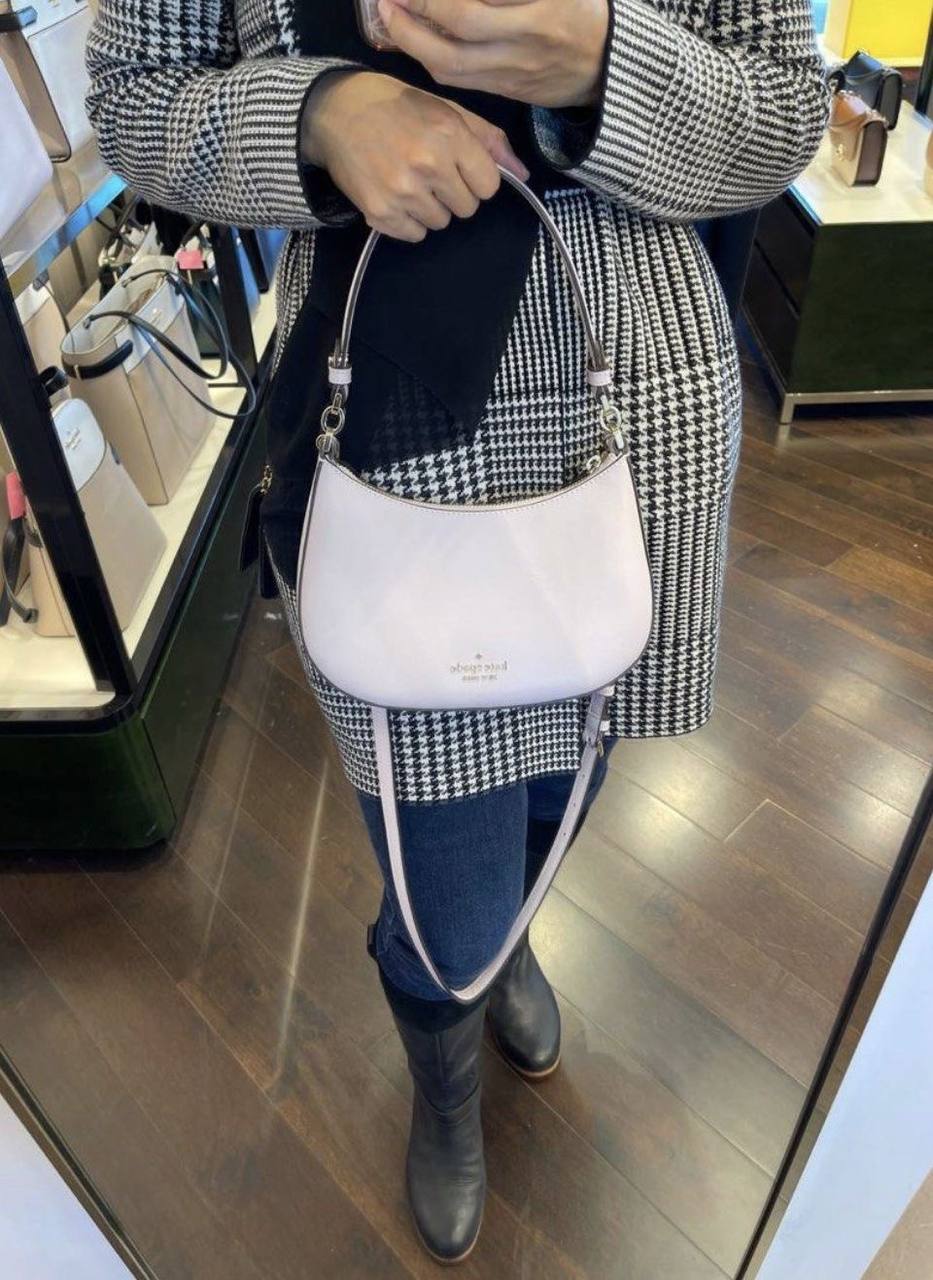 ORIG & IMPORTED KS Staci Moon Hobo Shoulder Crossbody Bag Pink