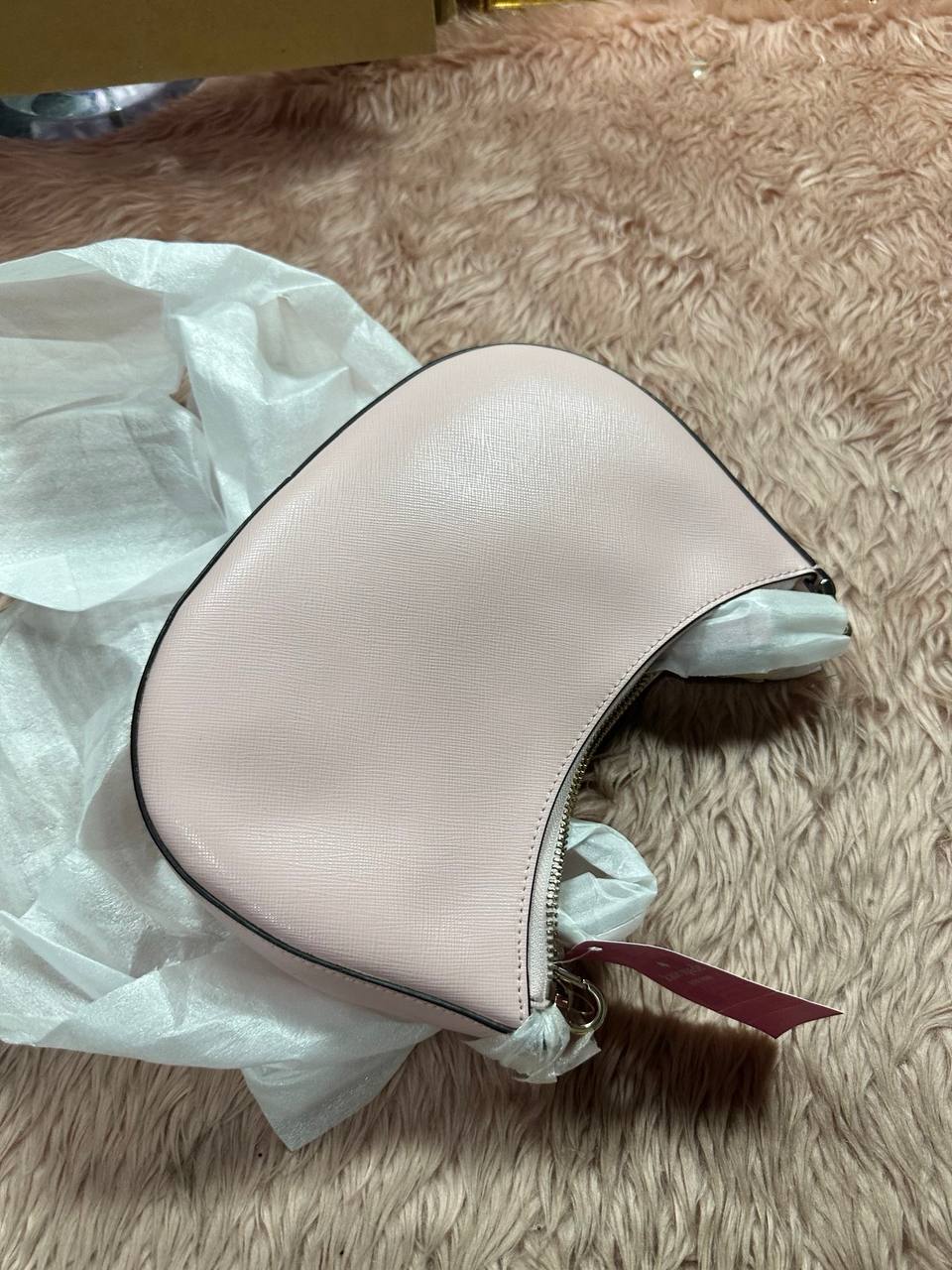ORIG & IMPORTED KS Staci Moon Hobo Shoulder Crossbody Bag Pink