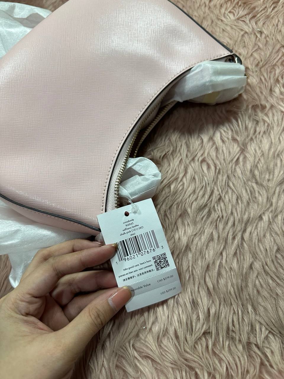 ORIG & IMPORTED KS Staci Moon Hobo Shoulder Crossbody Bag Pink