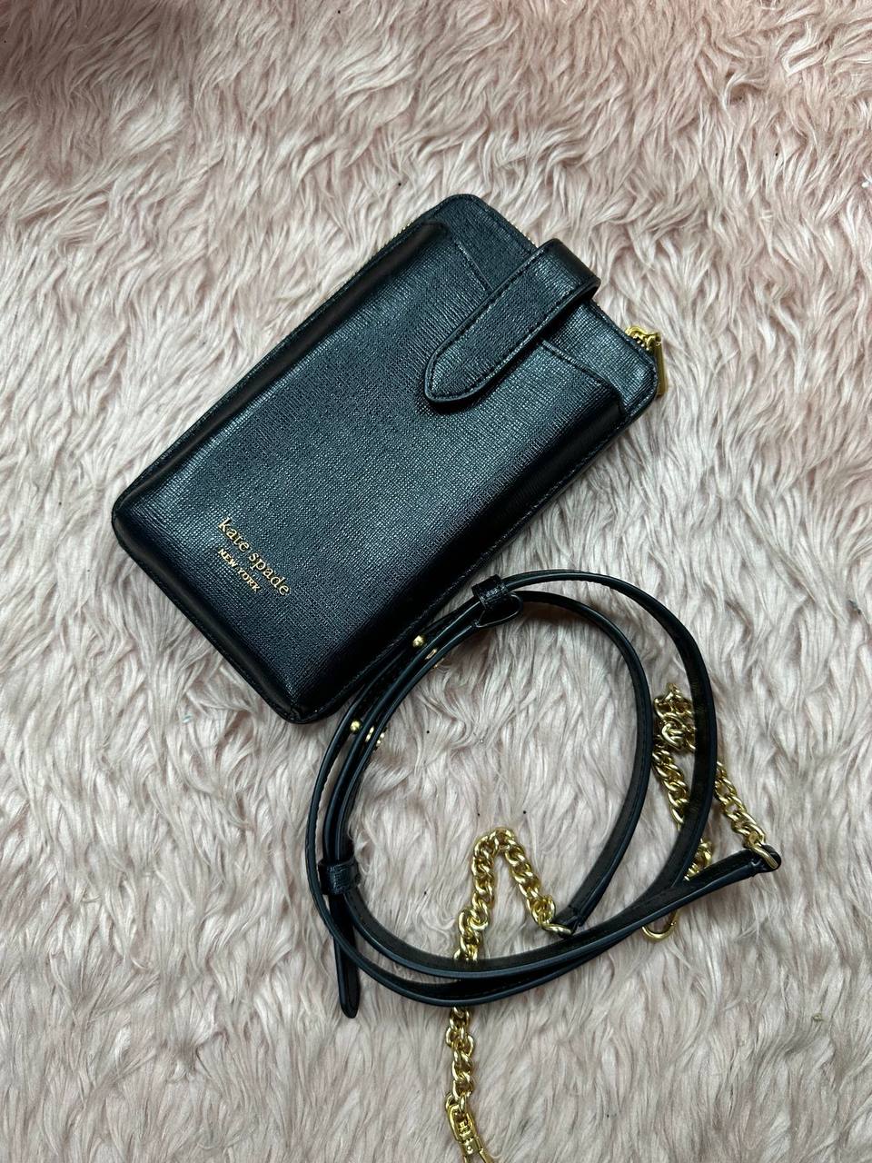 AUTHENTIC/ORIGINAL Preloved KS Retail Morgan NS Crossbody Phone Mini Bag Black
