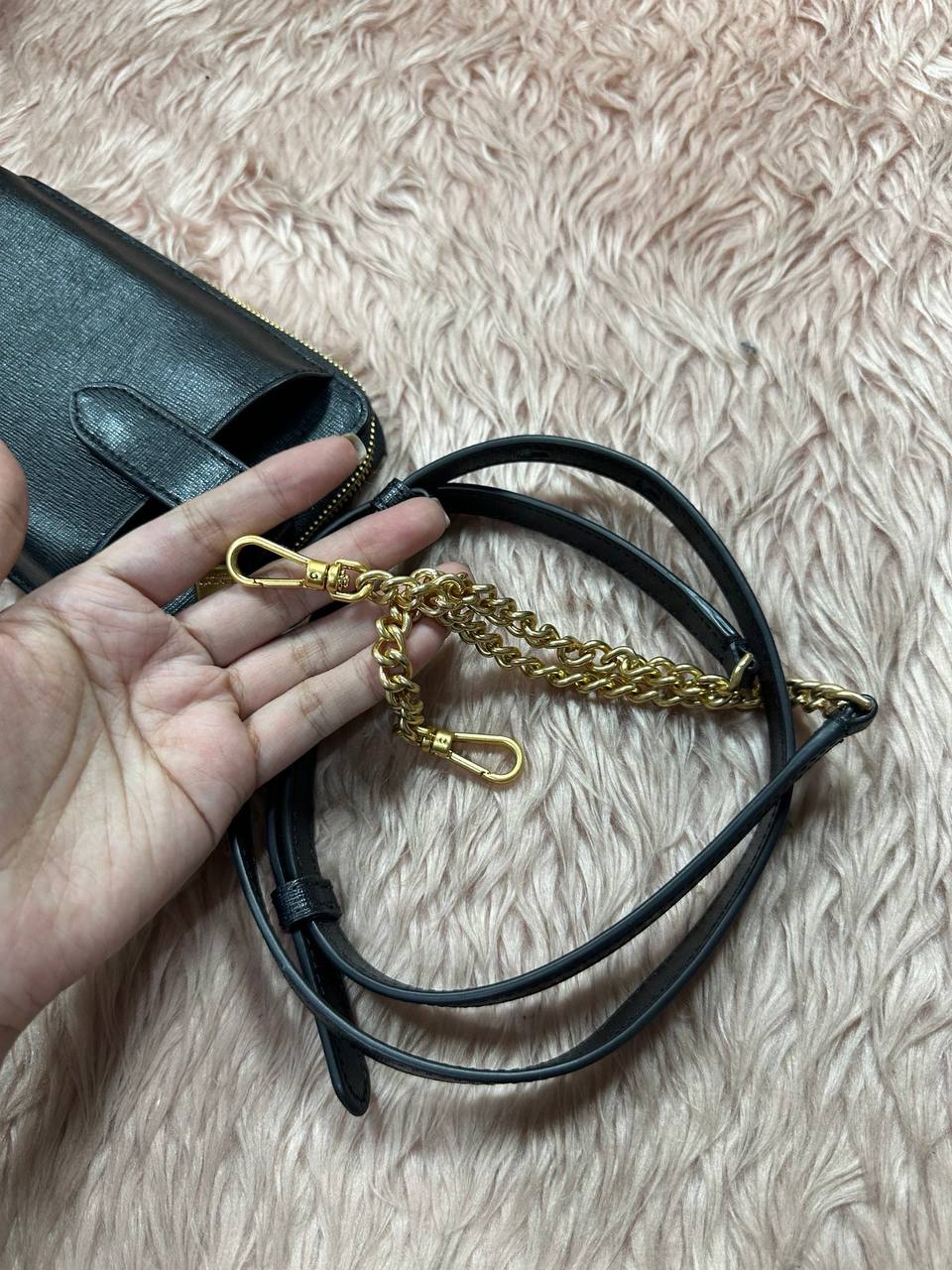 AUTHENTIC/ORIGINAL Preloved KS Retail Morgan NS Crossbody Phone Mini Bag Black