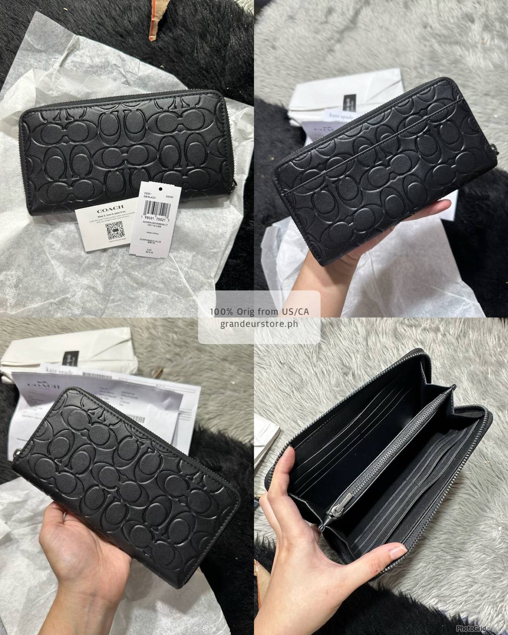 ORIG & IMPORTED COACH Long Zip Around Continental Women / Men Wallet