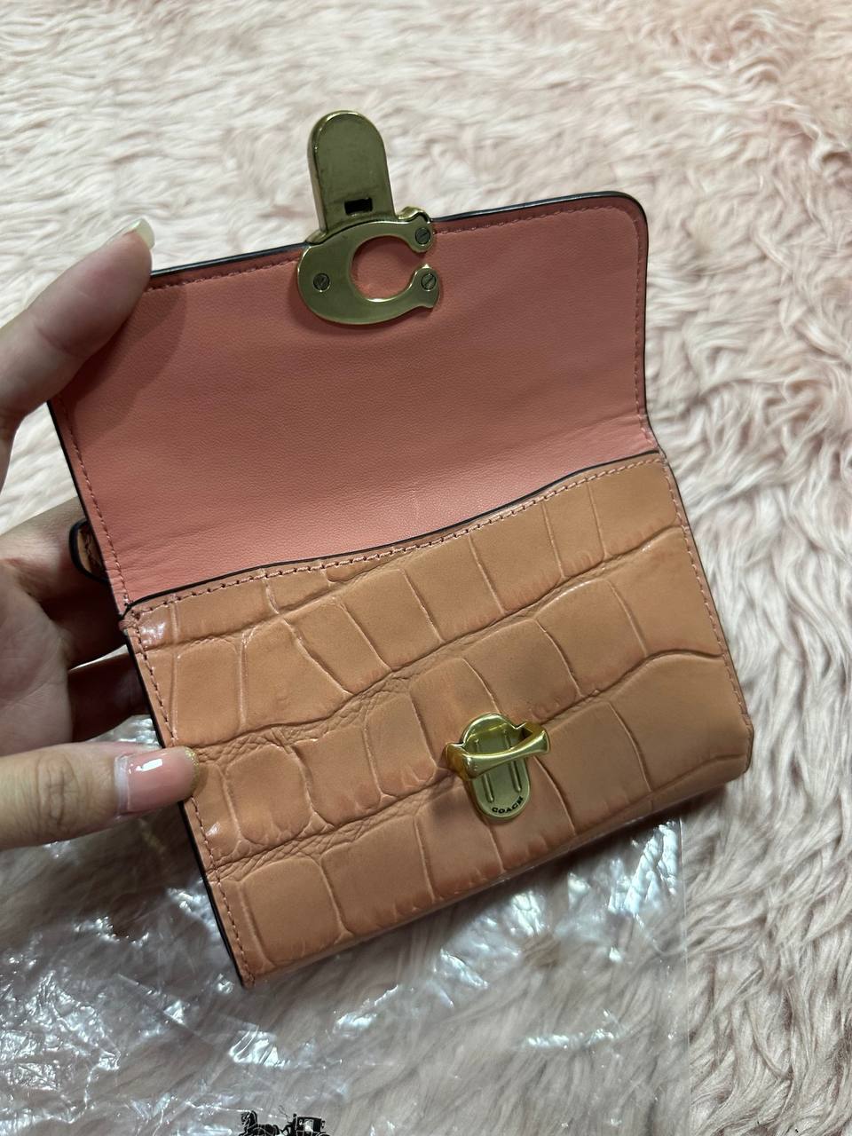 ORIG & IMPORTED COACH Studio Medium Wallet Orange