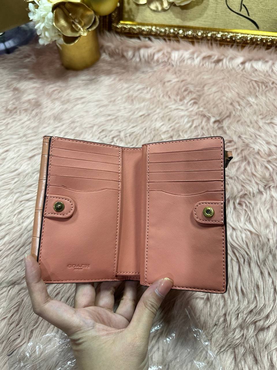 ORIG & IMPORTED COACH Studio Medium Wallet Orange