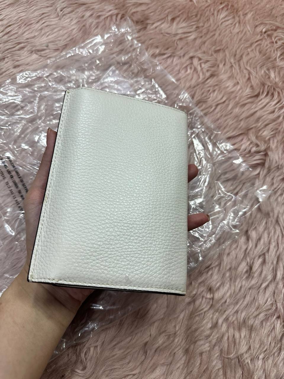 ORIG & IMPORTED COACH Cassidy Turnlock Medium Wallet With Rivets White