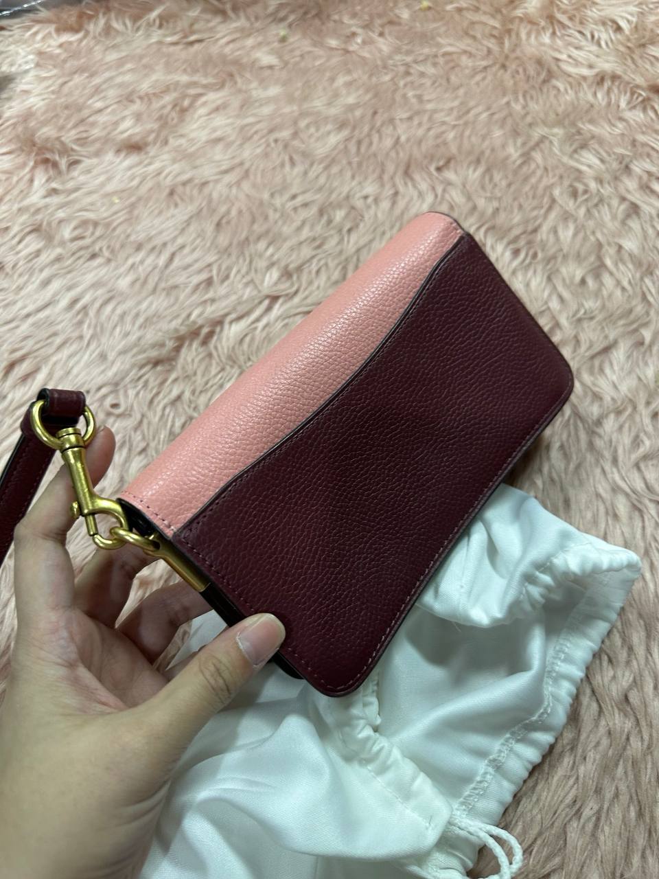 AUTHENTIC/ORIGINAL Preloved Retail COACH Tabby Crossbody Wristlet Micro Mini Bag Pink