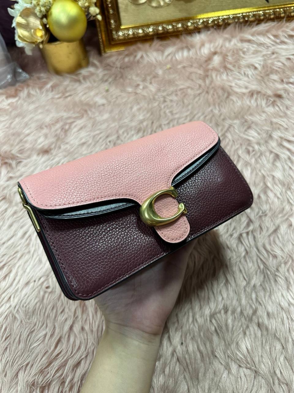 AUTHENTIC/ORIGINAL Preloved Retail COACH Tabby Crossbody Wristlet Micro Mini Bag Pink