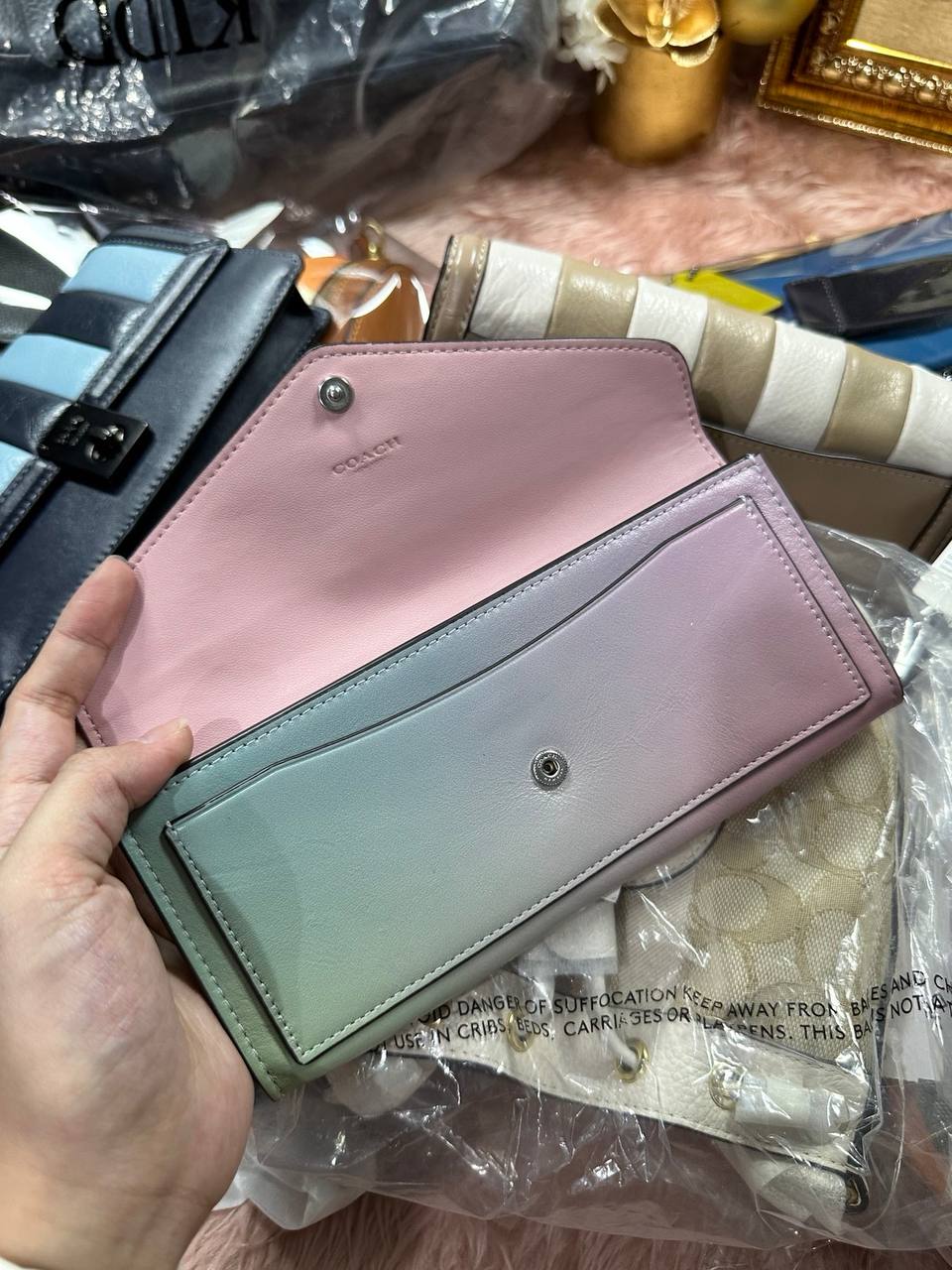 ORIG & IMPORTED COACH Wyn Long Ombre Flap Wallet