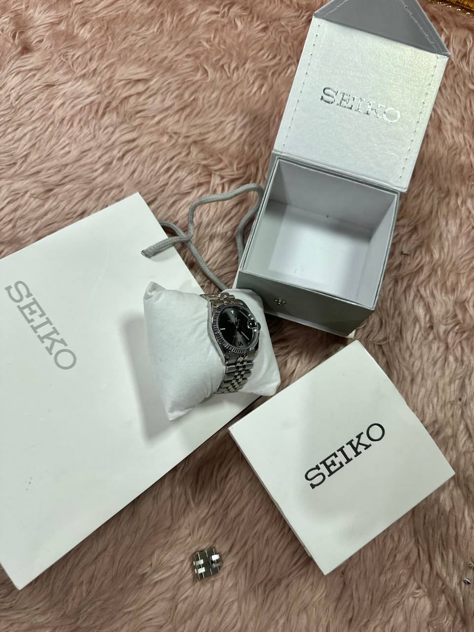 AUTHENTIC/ORIGINAL Preloved Seiko Datejust Mod Sunburst Grey Watch