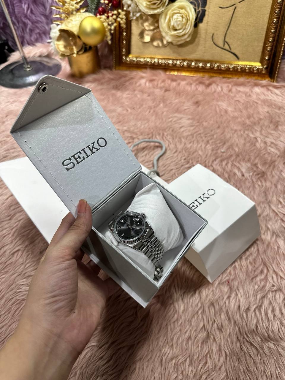 AUTHENTIC/ORIGINAL Preloved Seiko Datejust Mod Sunburst Grey Watch